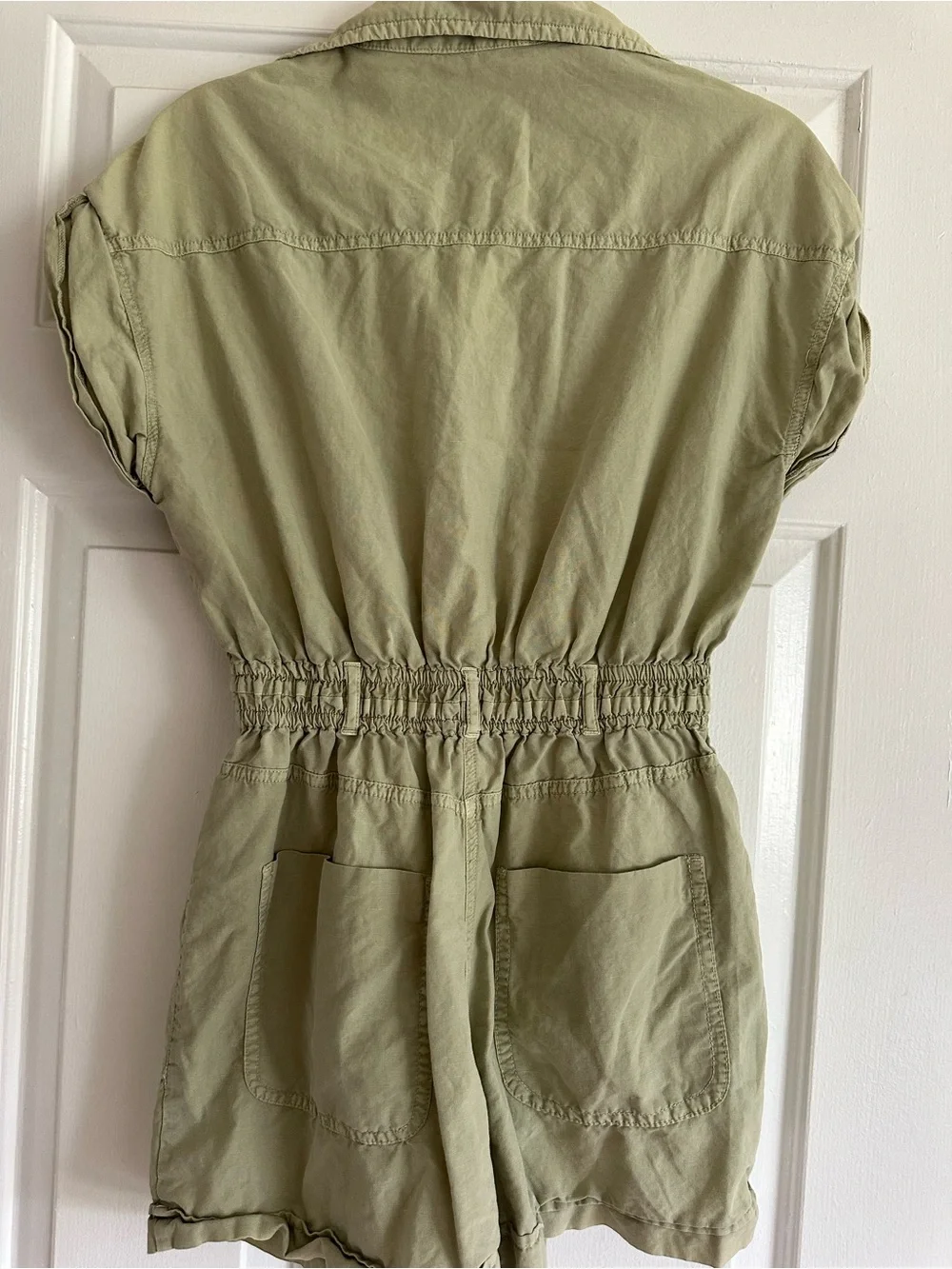 Zara Linen Green Romper